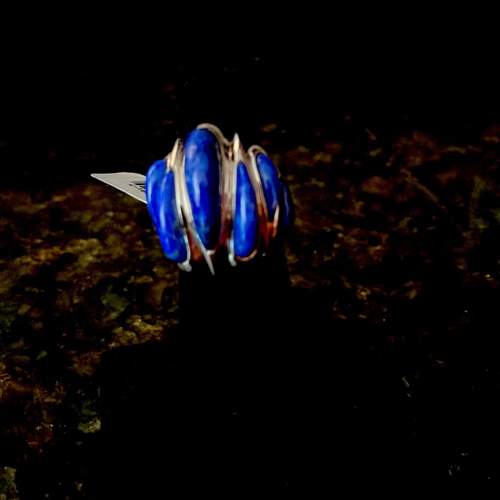 Sterling silver lapis lazuli ring